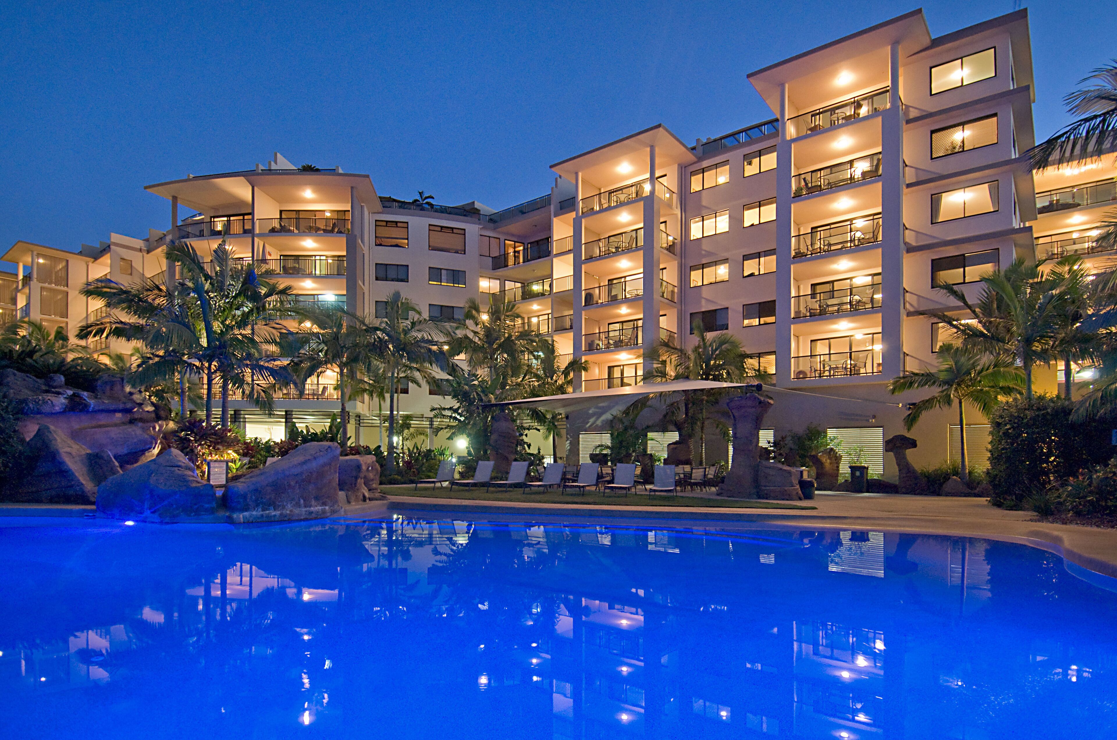 Façade de l’hébergement  – soirée/nuit