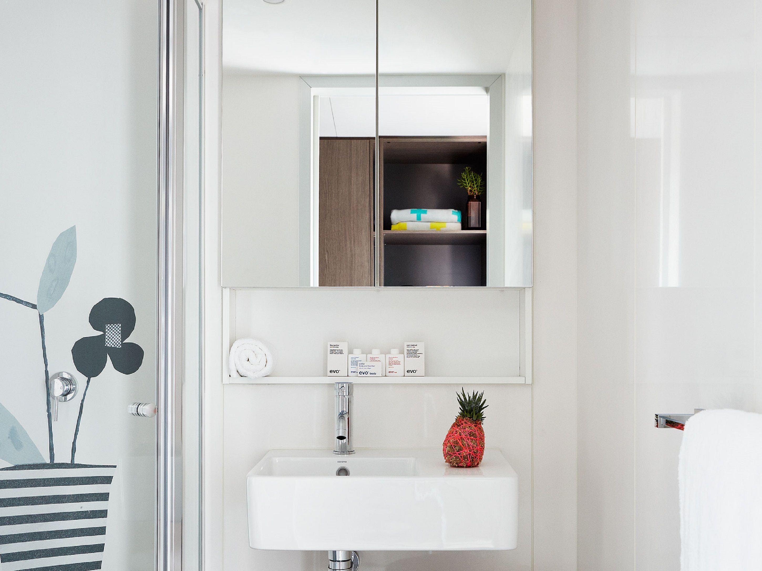 shower, designer toiletries, hair dryer, towels