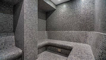 Couples treatment rooms, sauna, steam room, body treatments, facials
