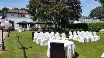 Outdoor wedding area
