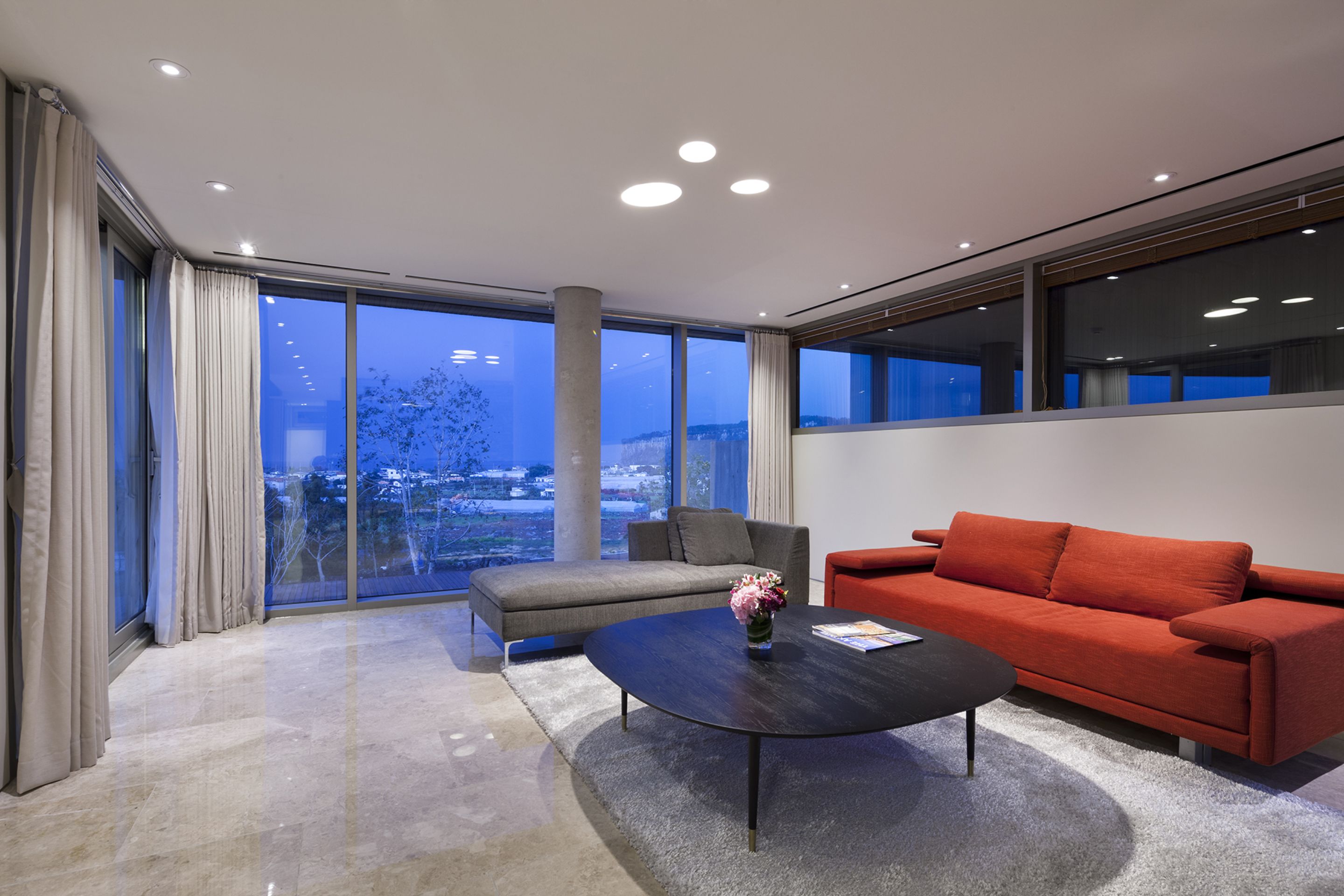 villa, 2 bedrooms, sea view (pacific) (duplex) | living area