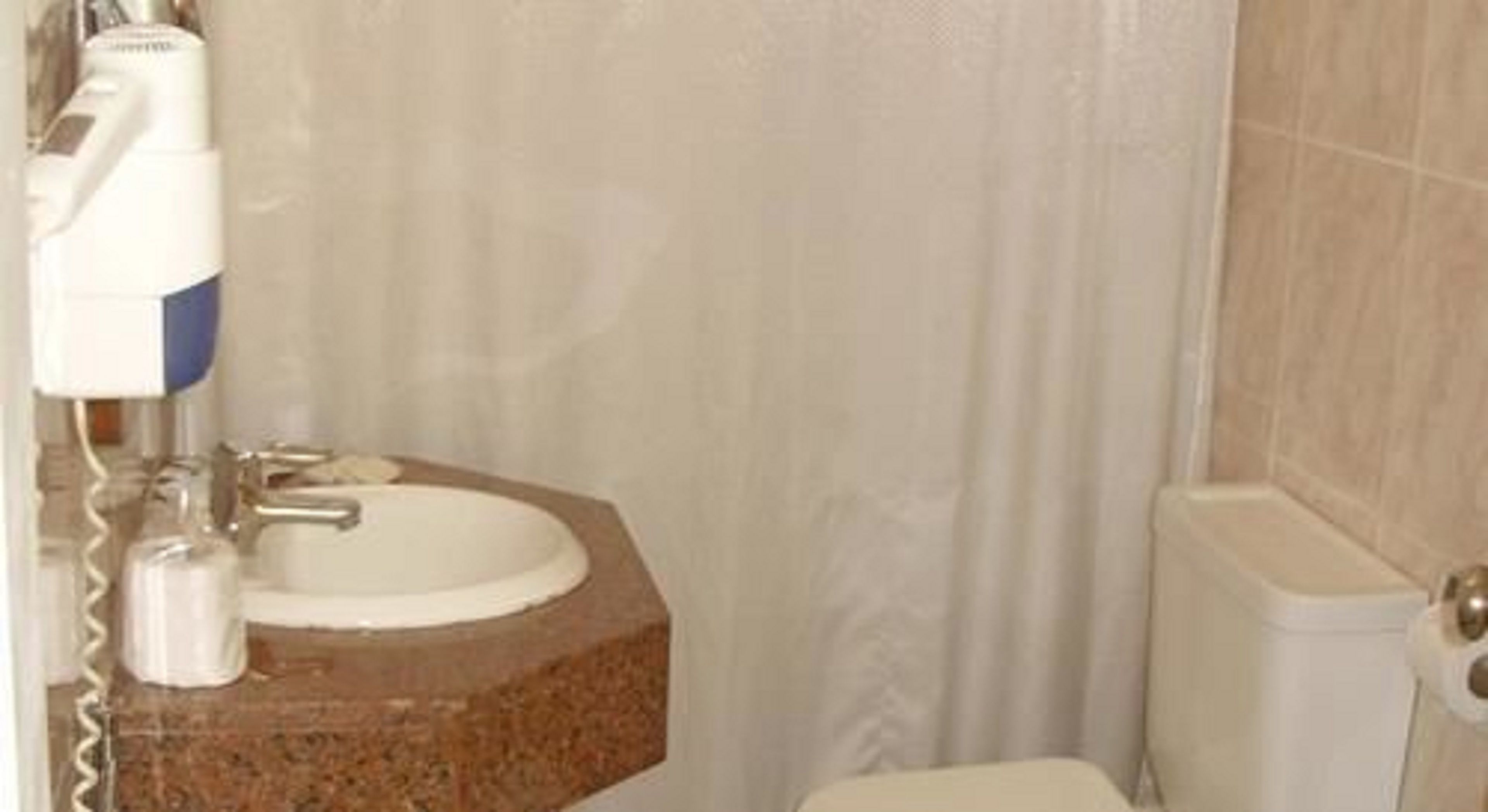 standard room | bathroom | shower, free toiletries, hair dryer, towels