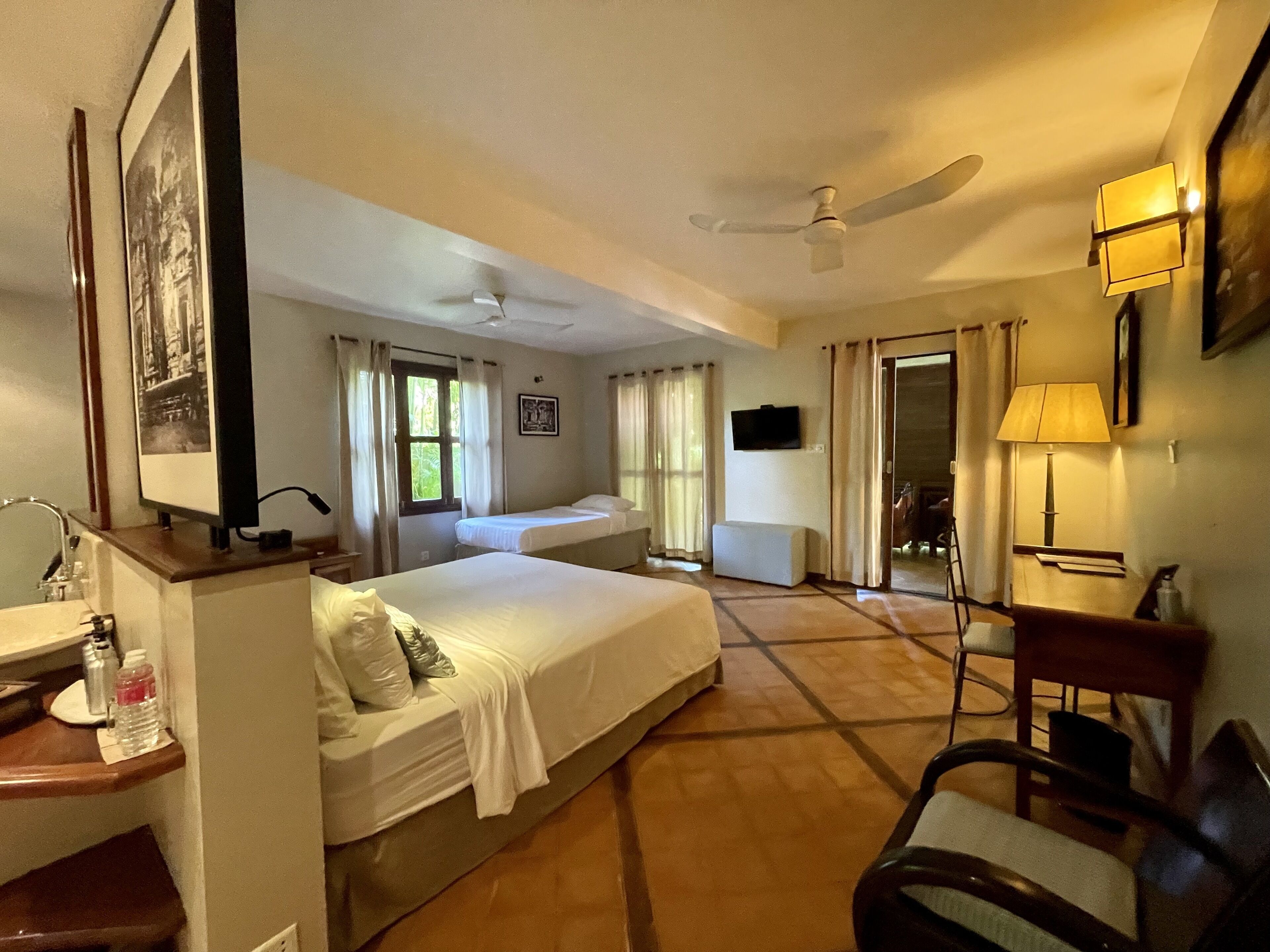 deluxe triple room | 1 bedroom, egyptian cotton sheets, premium bedding, select comfort beds