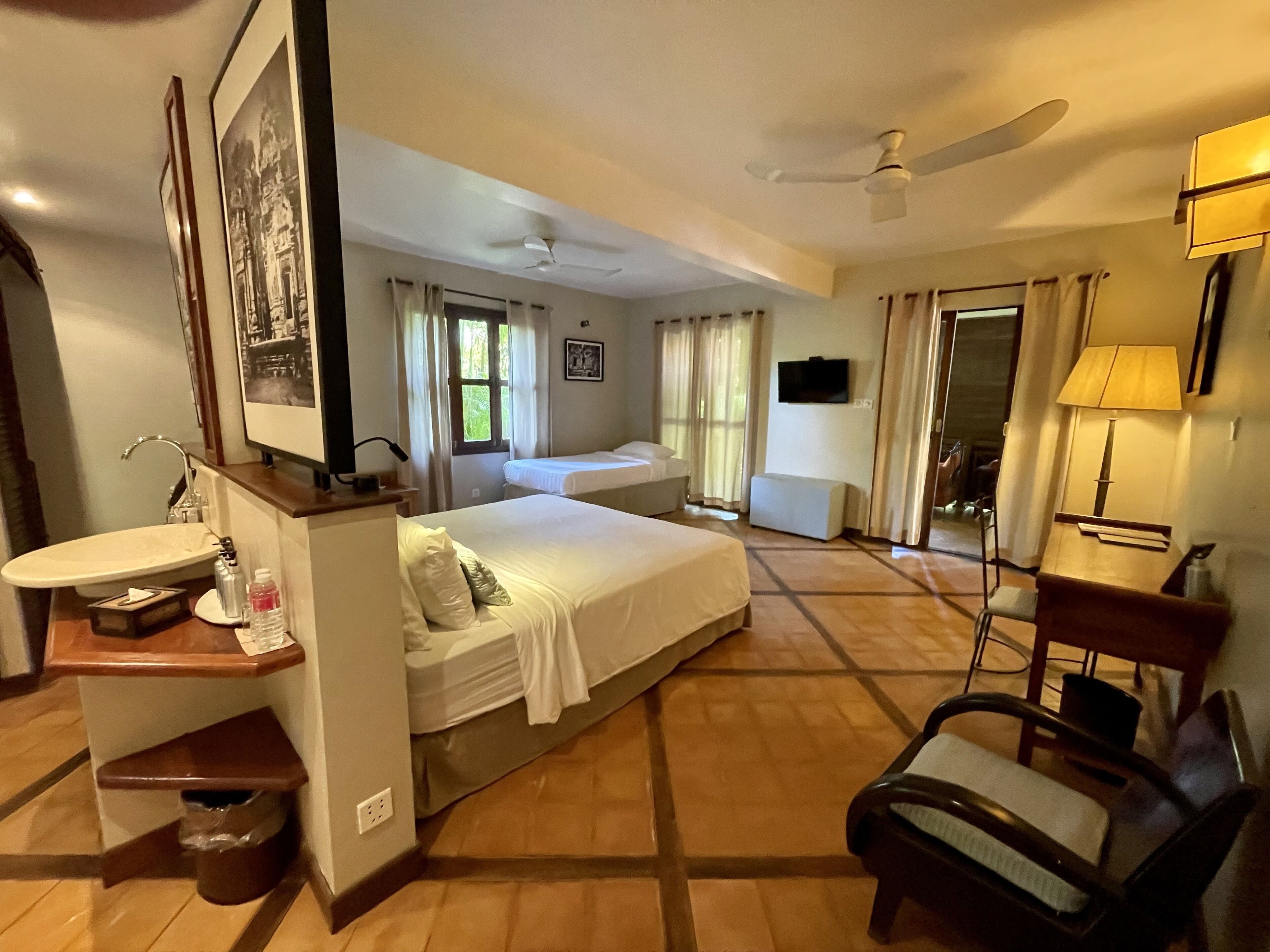 deluxe triple room | 1 bedroom, egyptian cotton sheets, premium bedding, select comfort beds