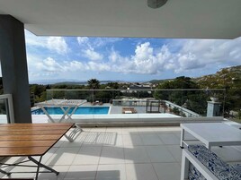 Deluxe Double Room, 1 King Bed, Terrace, Sea View | Balcony view