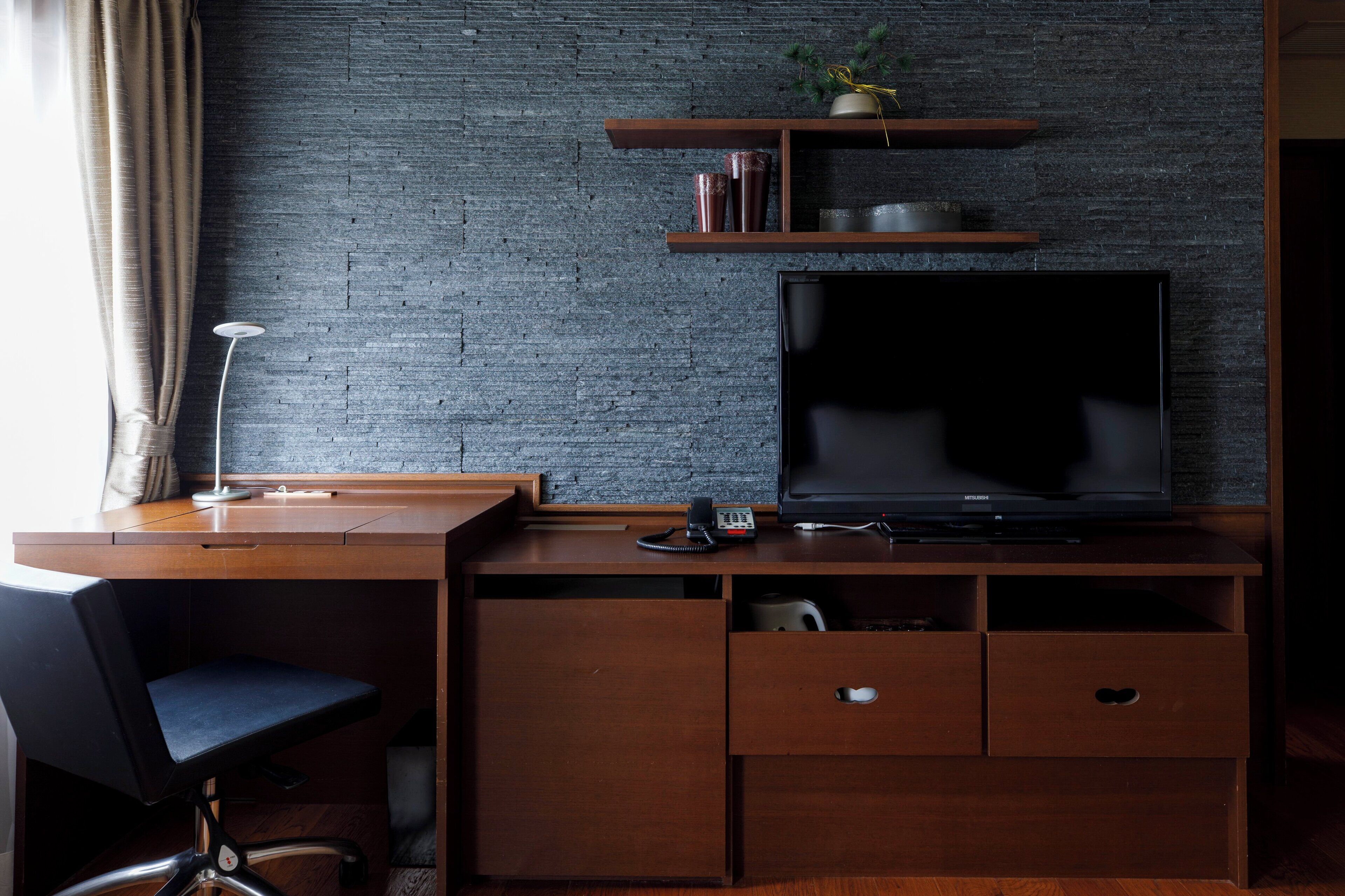 in-room safe, desk, blackout curtains, iron/ironing board