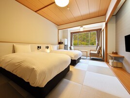 雙床房, 非吸煙房 (Japanese modern,10 Tatami mats) | 客房內保險箱、免費無線上網、床單