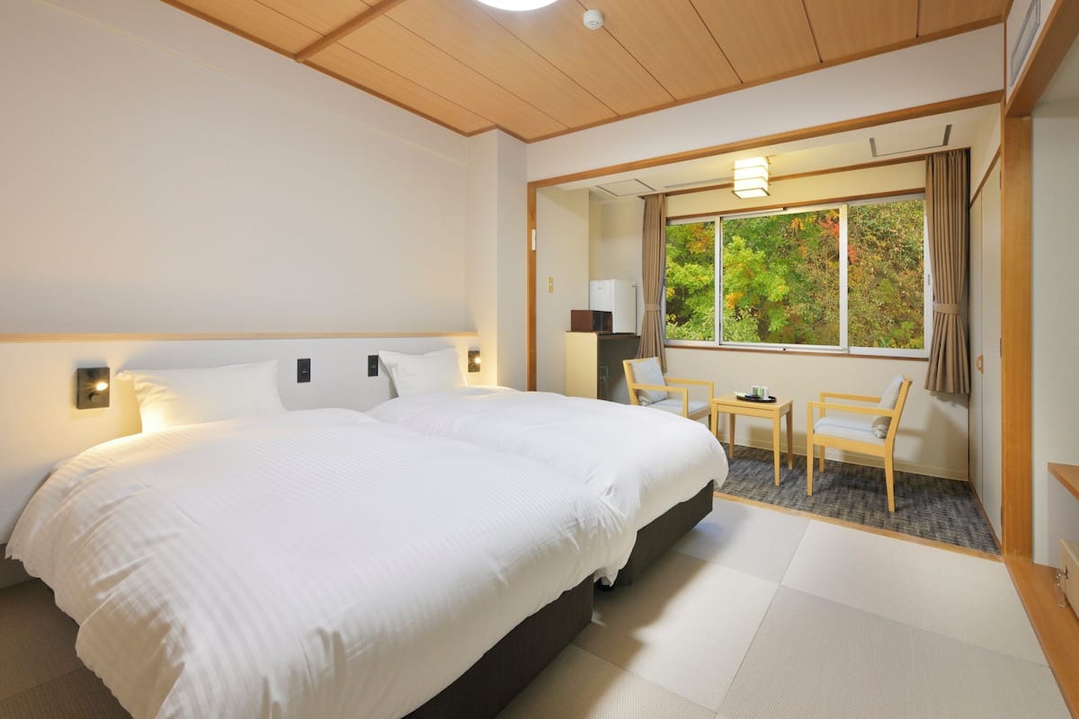 Japanese modern Twin room 8 Tatami mats, Non-Smoking | In-room safe, free WiFi, bed sheets