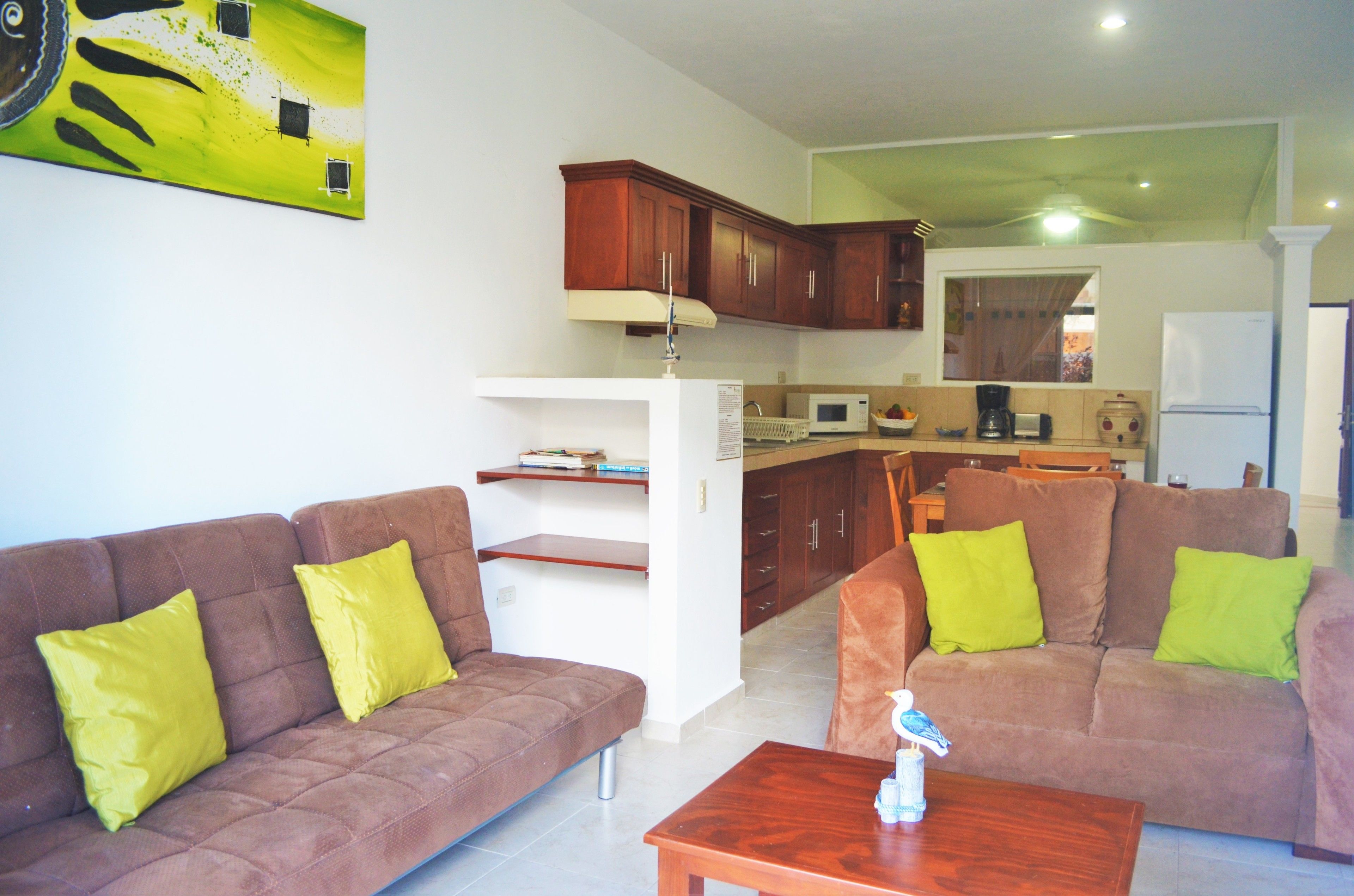 junior suite, 1 bedroom, kitchen, garden area | living area
