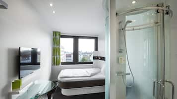 Hypo-allergenic bedding, down duvets, desk, soundproofing