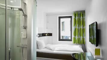 Hypo-allergenic bedding, down comforters, desk, soundproofing