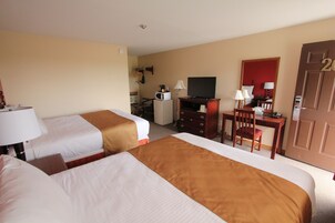 Queen with Two Queen Beds | Desk, iron/ironing board, free WiFi, bed sheets