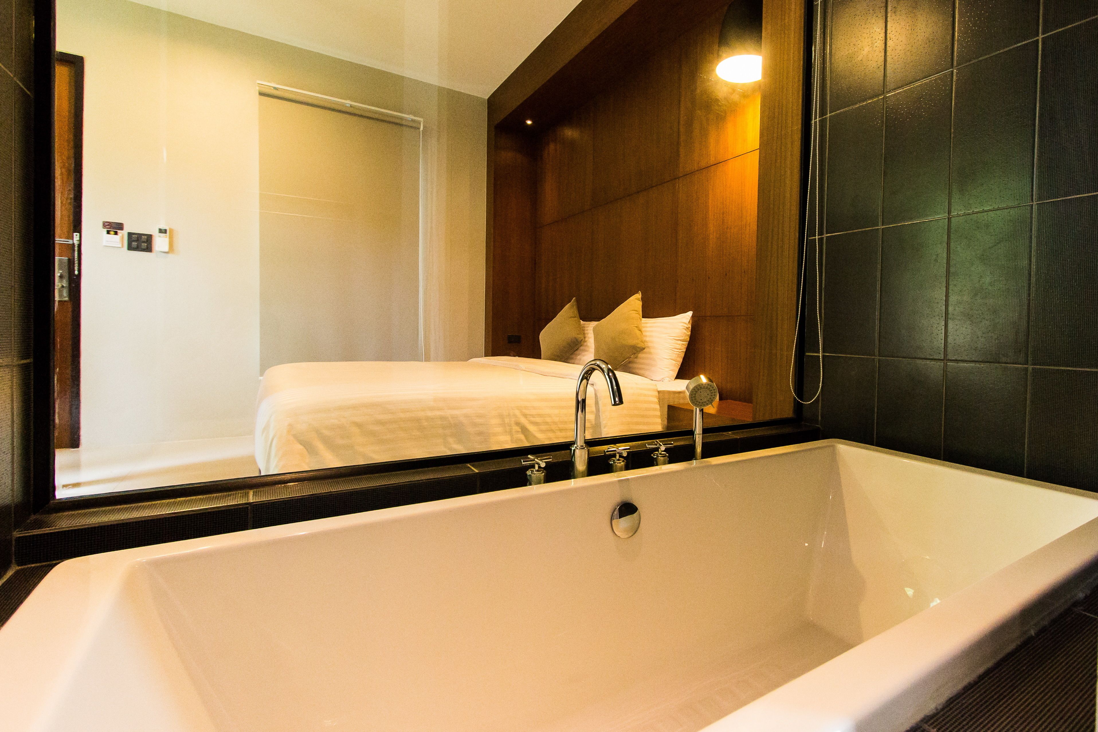 cottage with garden view | bathroom | slippers, bidet, towels, soap