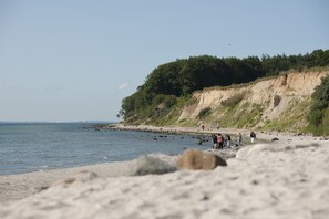 在海滩