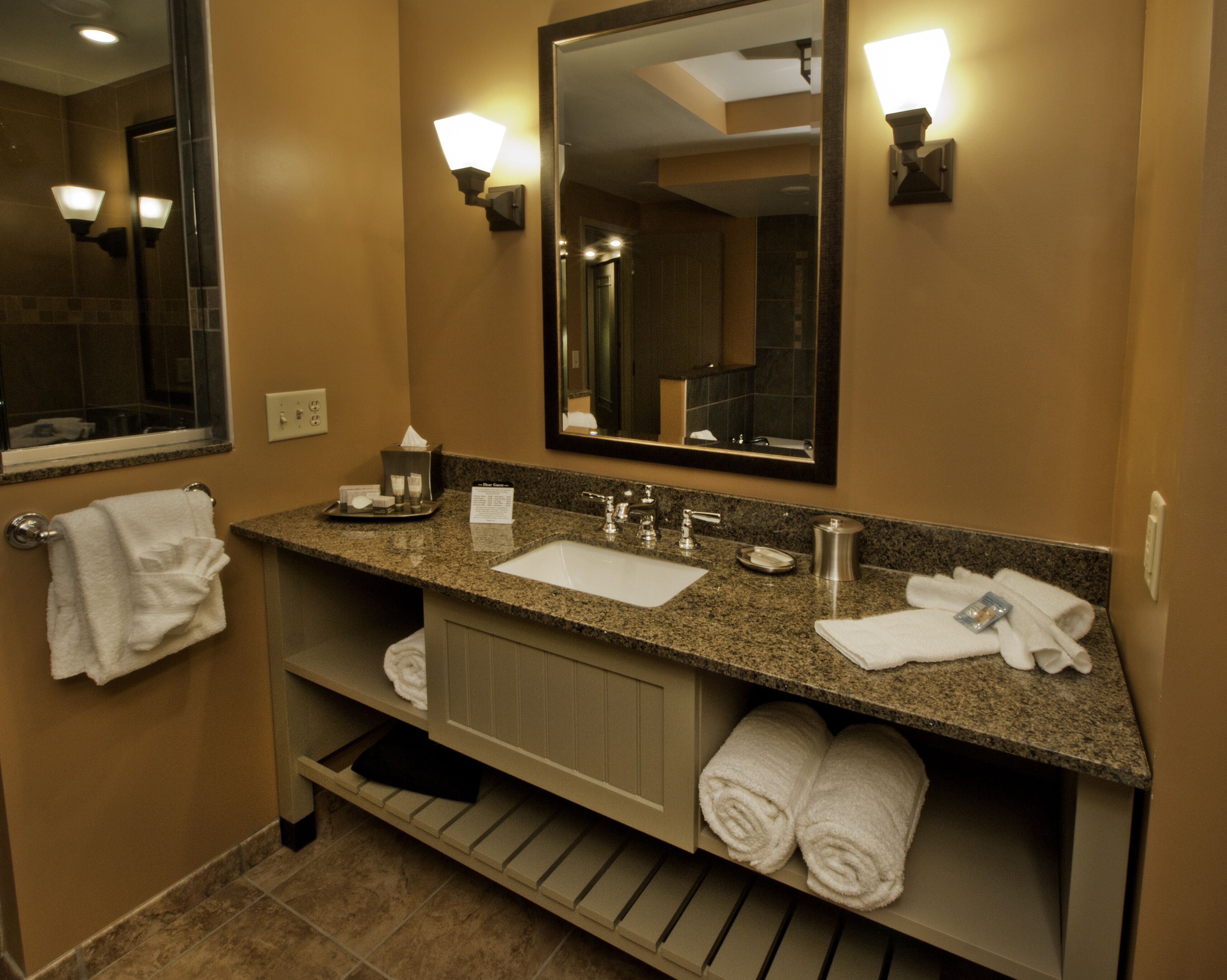 admiral suite | bathroom | shower, free toiletries, bathrobes, slippers