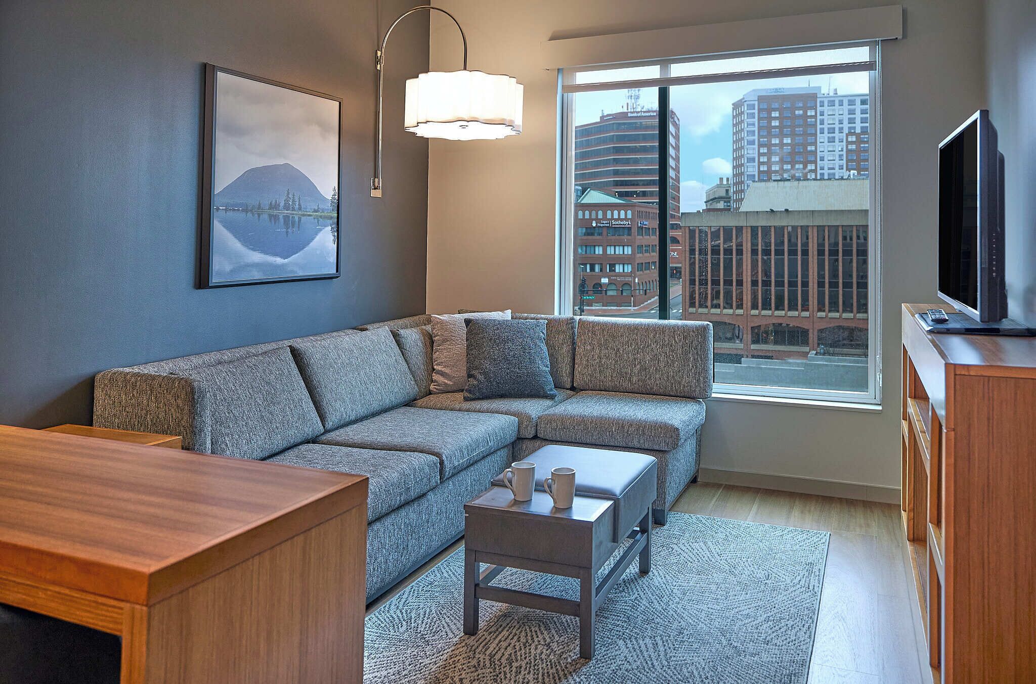 Premium bedding, individually furnished, desk, laptop workspace