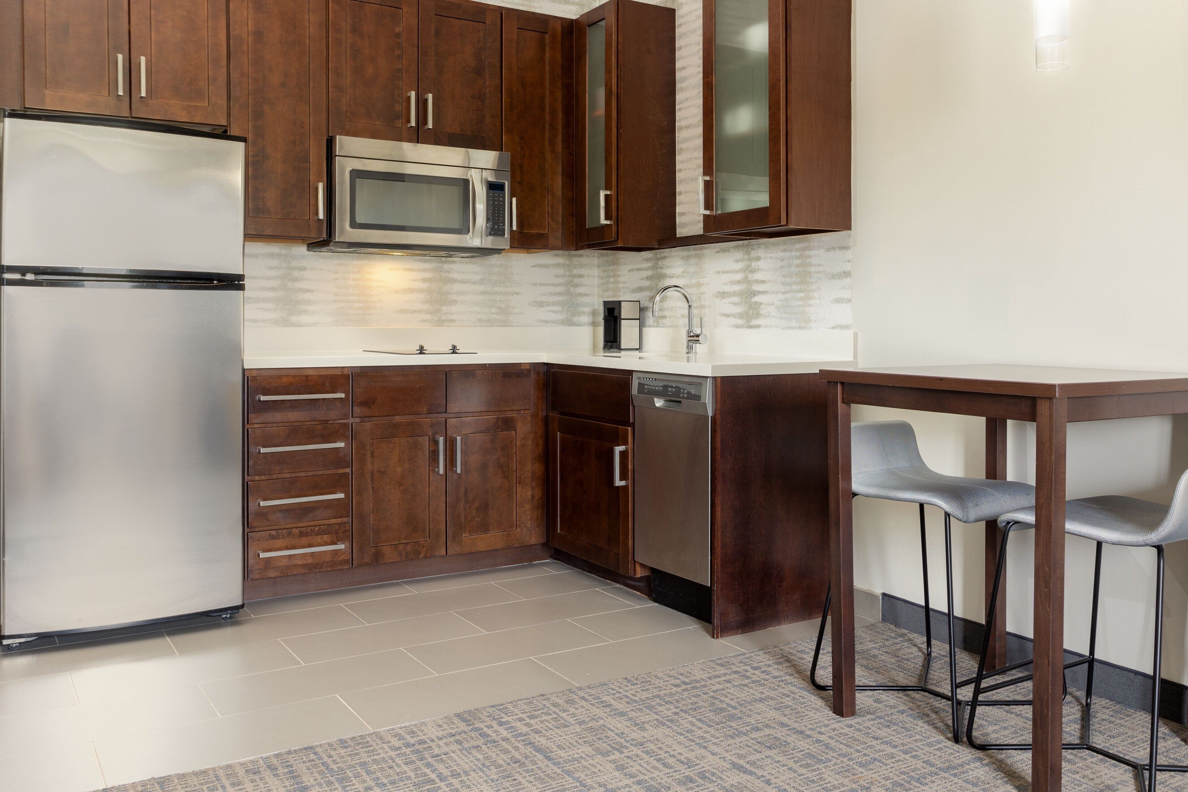 suite, 1 king bed with sofa bed | private kitchen | fridge, microwave, stovetop, dishwasher