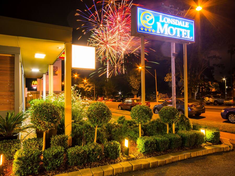 Front of property – evening/night