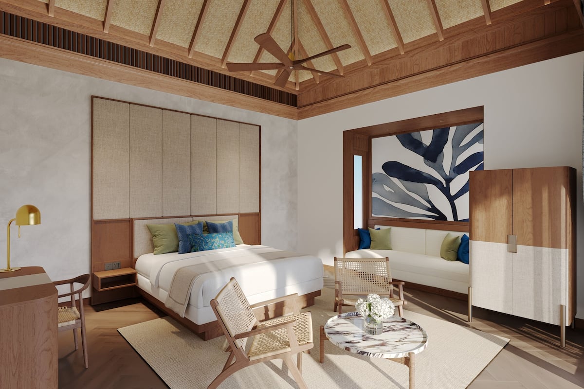 Deluxe villa (Ocean Pool) | Een minibar, een kluis op de kamer, individueel gemeubileerd, een bureau