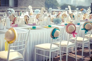 Outdoor banquet area