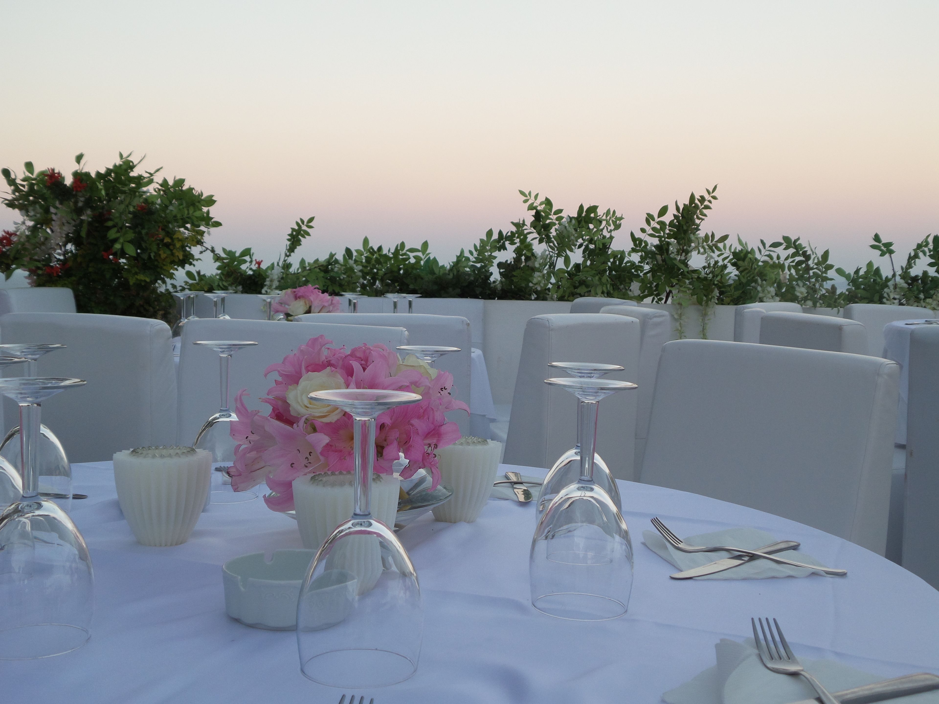 outdoor banquet area