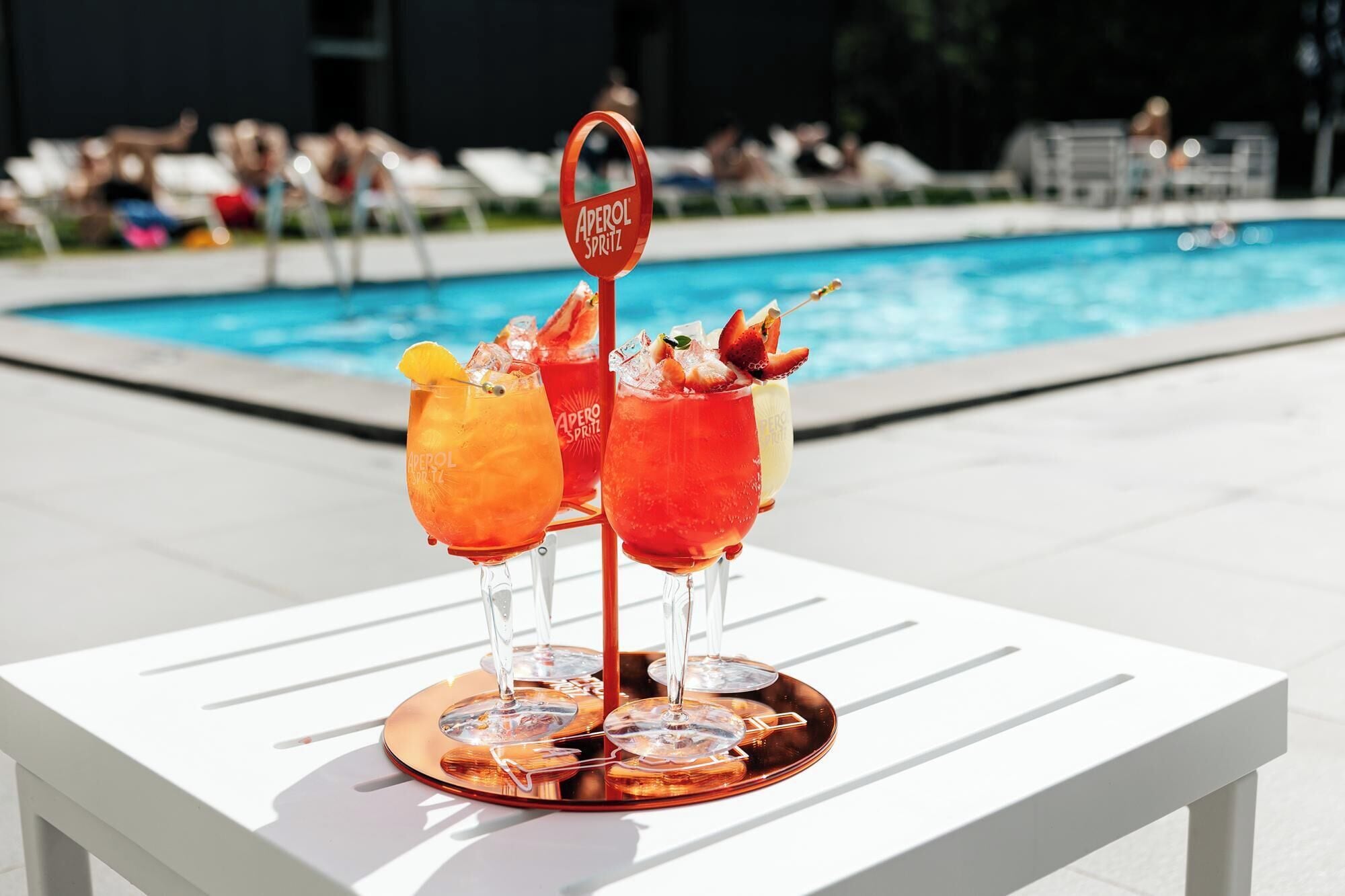 Indoor pool, seasonal outdoor pool, pool loungers