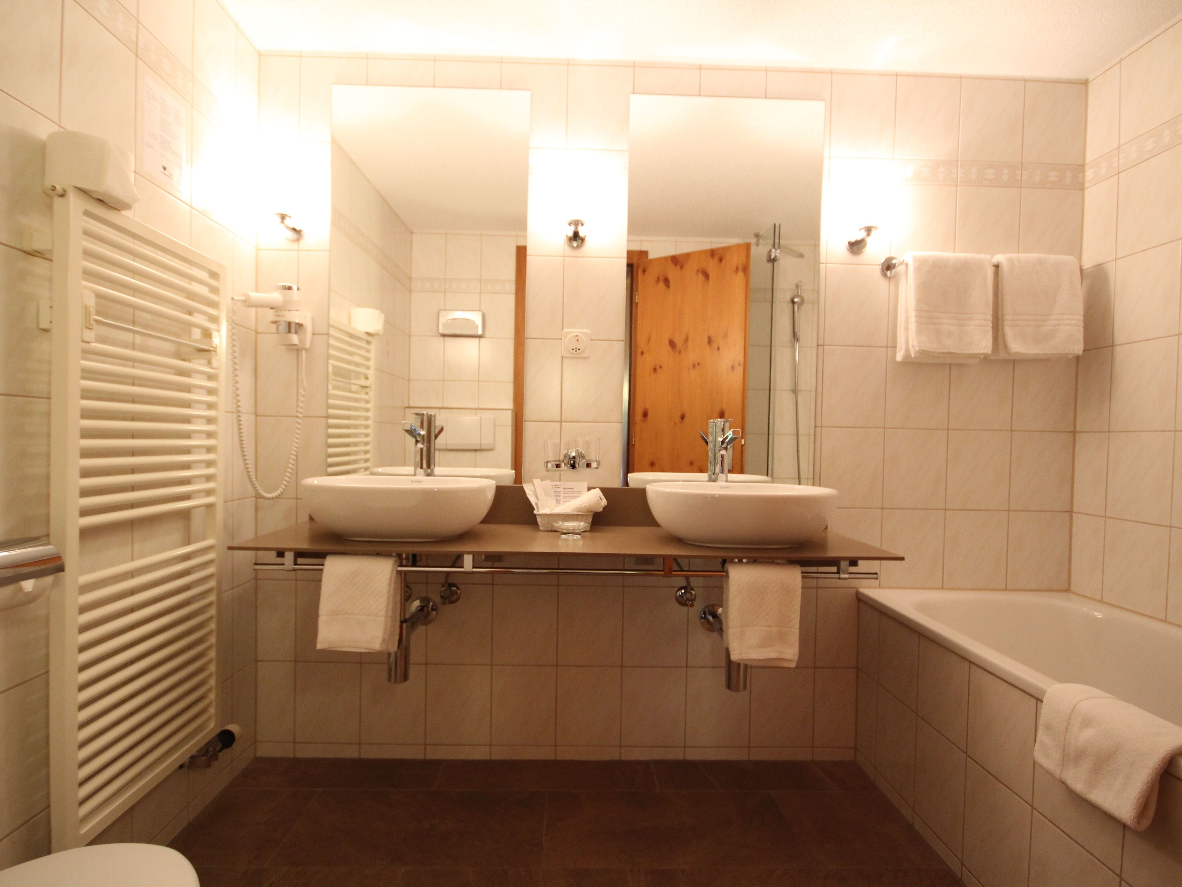 double room, mountain view (matterhorn) | bathroom amenities | free toiletries, hair dryer, towels