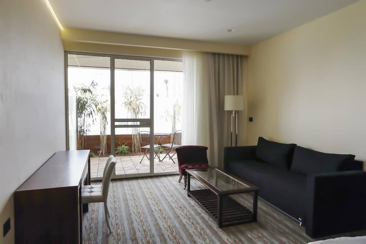 Garden Room with Patio | Premium bedding, down duvets, in-room safe, desk