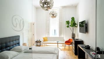Familiekamer (4 pers) | Een strijkplank/strijkijzer, babybedden, gratis wifi, beddengoed