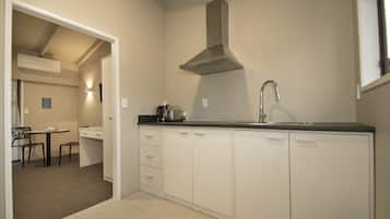 Superior Studio | Private kitchen | Fridge, microwave, coffee/tea maker, electric kettle