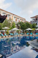 2 outdoor pools, pool umbrellas, sun loungers