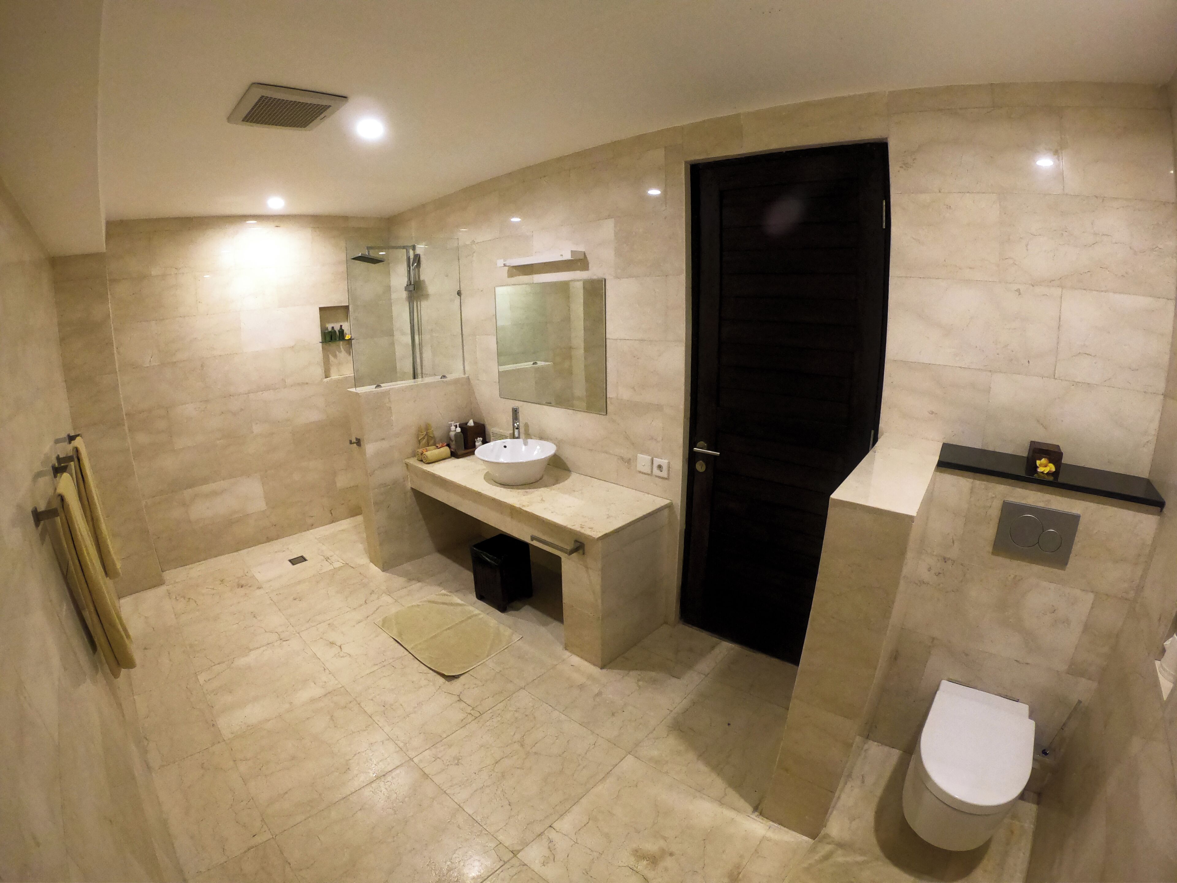 villa, 2 bedrooms, private pool | bathroom | shower, rainfall showerhead, free toiletries, hair dryer