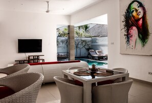 Villa, 2 chambres, piscine privée | Vue de la chambre