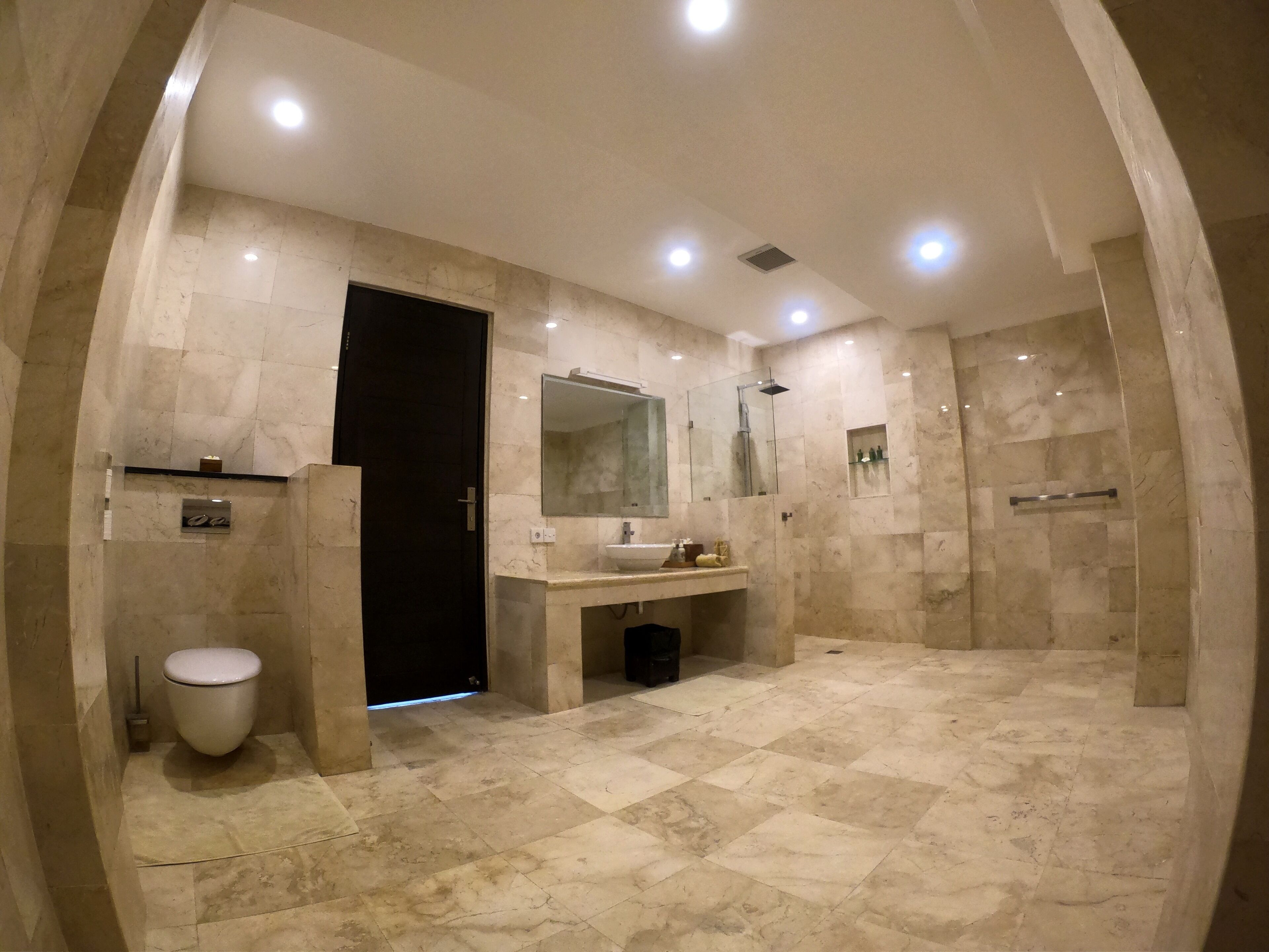 villa, 2 bedrooms, private pool | bathroom | shower, rainfall showerhead, free toiletries, hair dryer