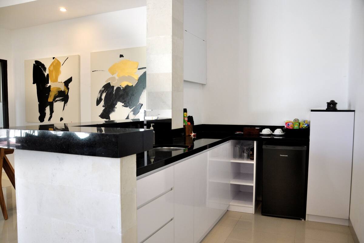 villa, 2 bedrooms, private pool | living area | 50-inch lcd tv with satellite channels