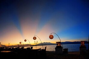 Plage, sable blanc, surf