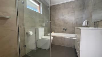 Free toiletries, hair dryer, towels