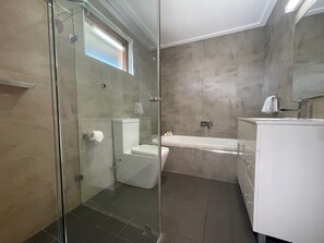 Free toiletries, hair dryer, towels