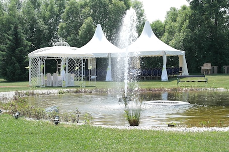 Outdoor wedding area