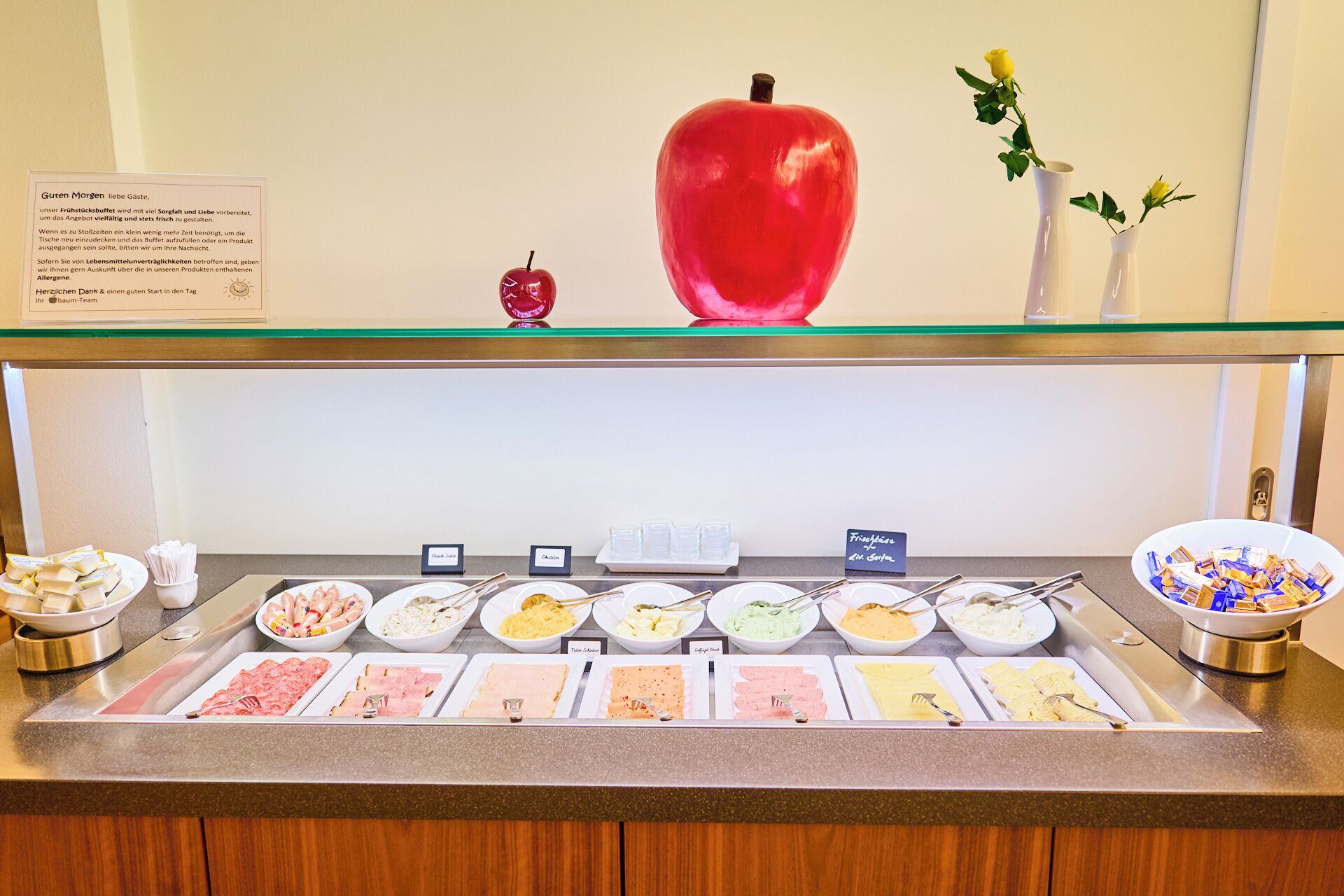 daily buffet breakfast (eur 10 per person)