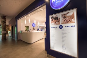 Sauna, steam room, body treatments, body scrubs, facials
