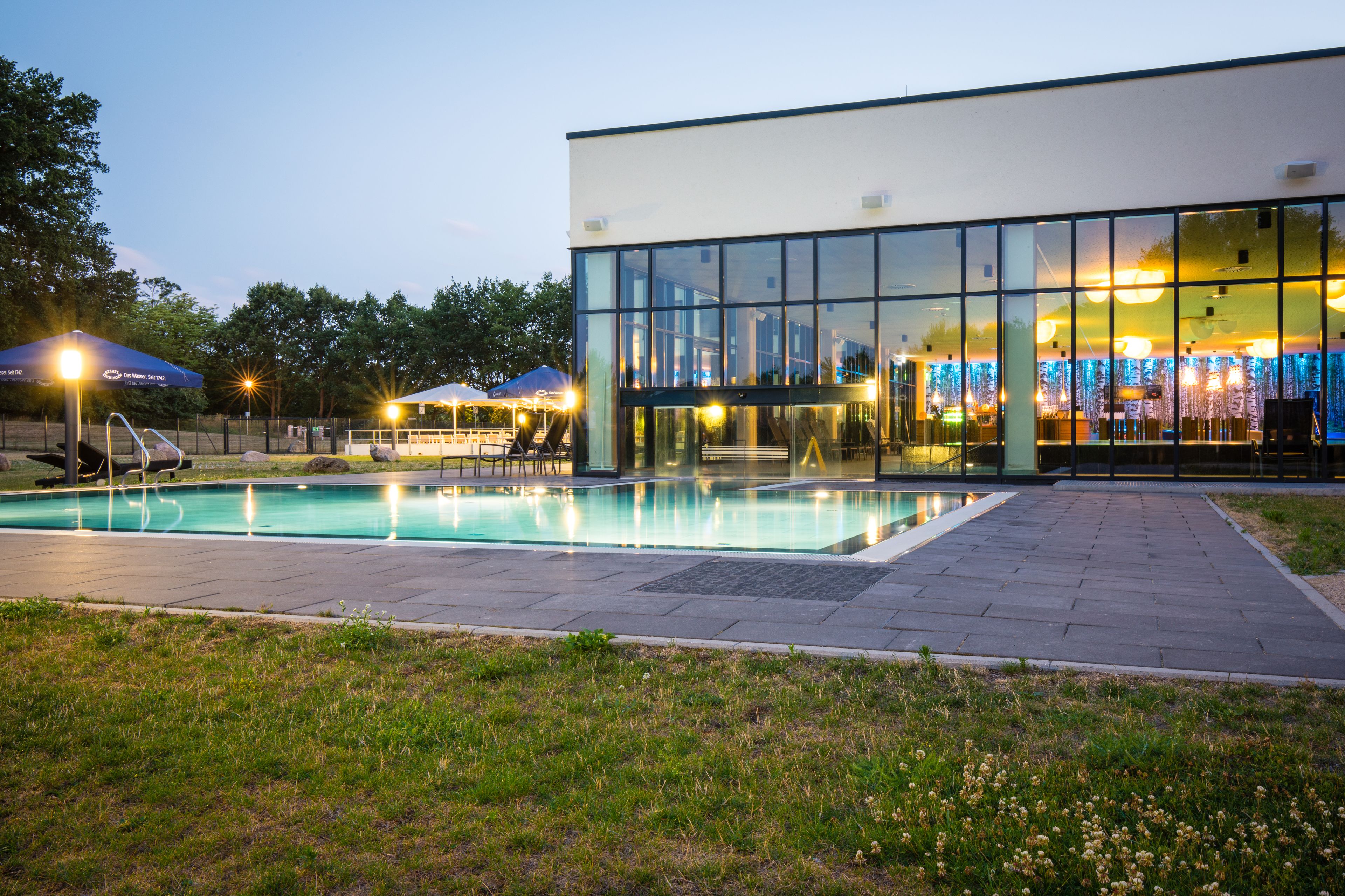 Indoor pool, outdoor pool, open 7:30 AM to 9:00 PM, pool umbrellas