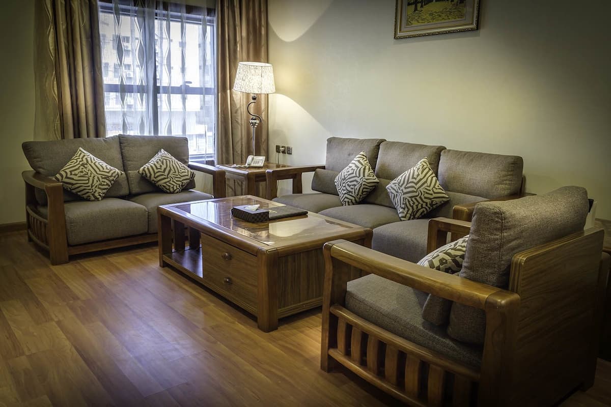 Royal Suite, 3 Bedrooms | Living area | LED TV