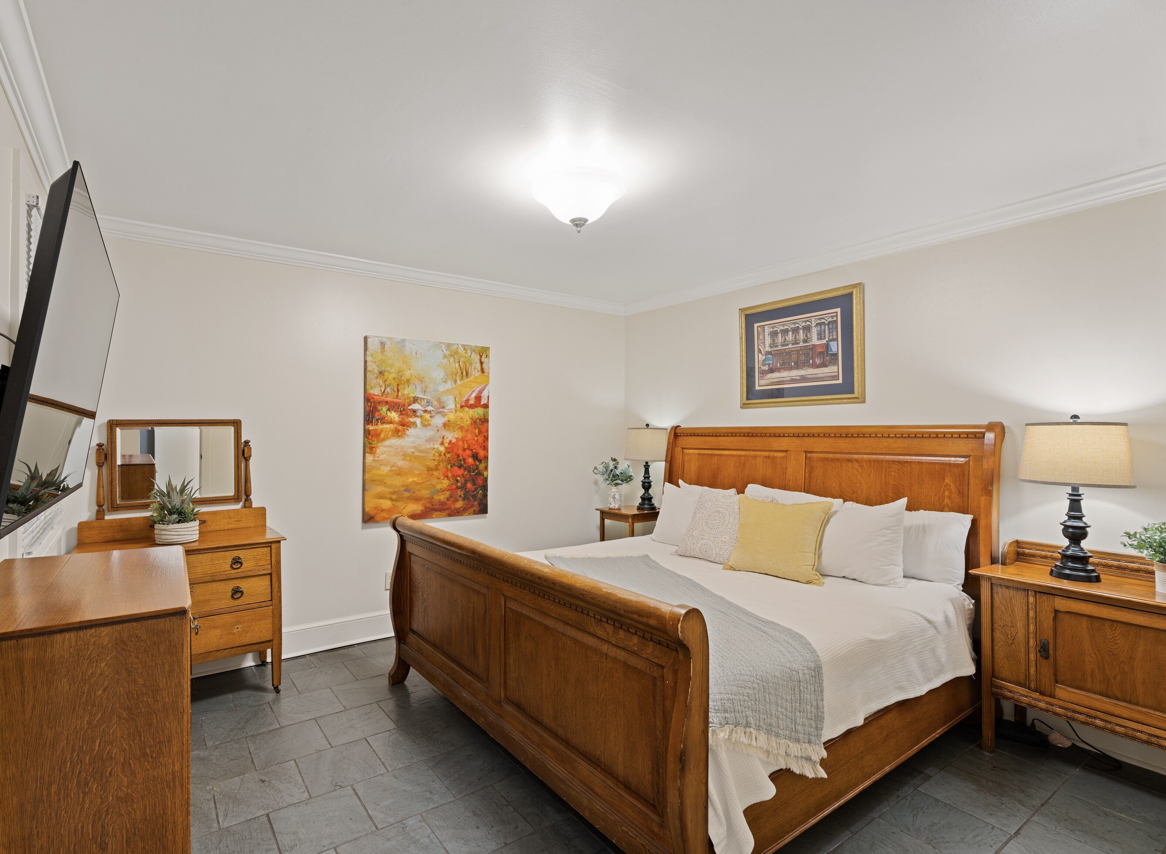 1 quarto, roupas de cama premium, camas com colchões pillow-top