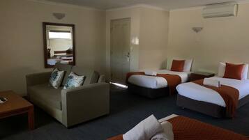 Family Room | Premium bedding, desk, iron/ironing board, free WiFi
