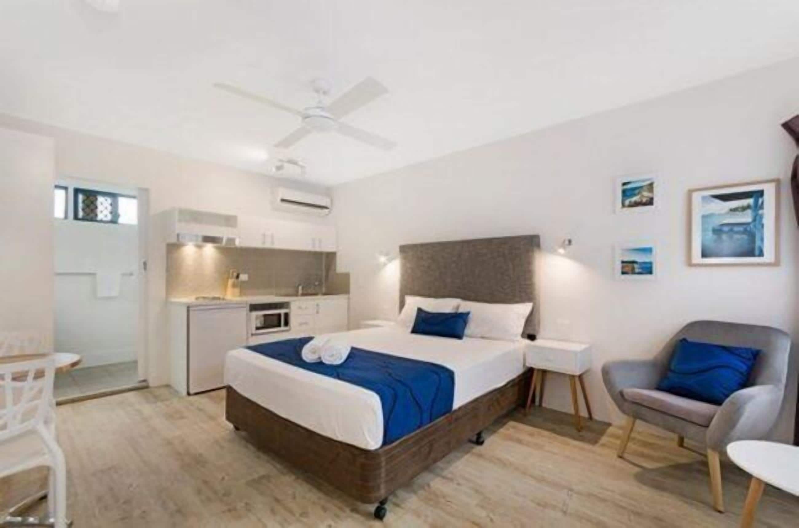 Self-Contained Queen Studio | Pillowtop beds, individually decorated, individually furnished, desk