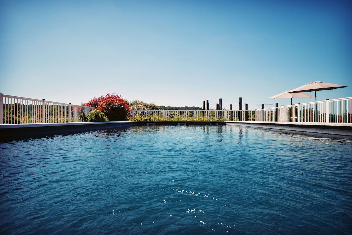 indoor pool, 2 outdoor pools, pool umbrellas, pool loungers
