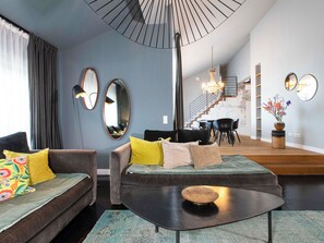 Penthouse, 3 Bedrooms, Terrace (1) | Living area | 48-inch flat-screen TV with satellite channels, TV