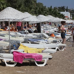Private beach, sun-loungers, beach umbrellas, beach bar