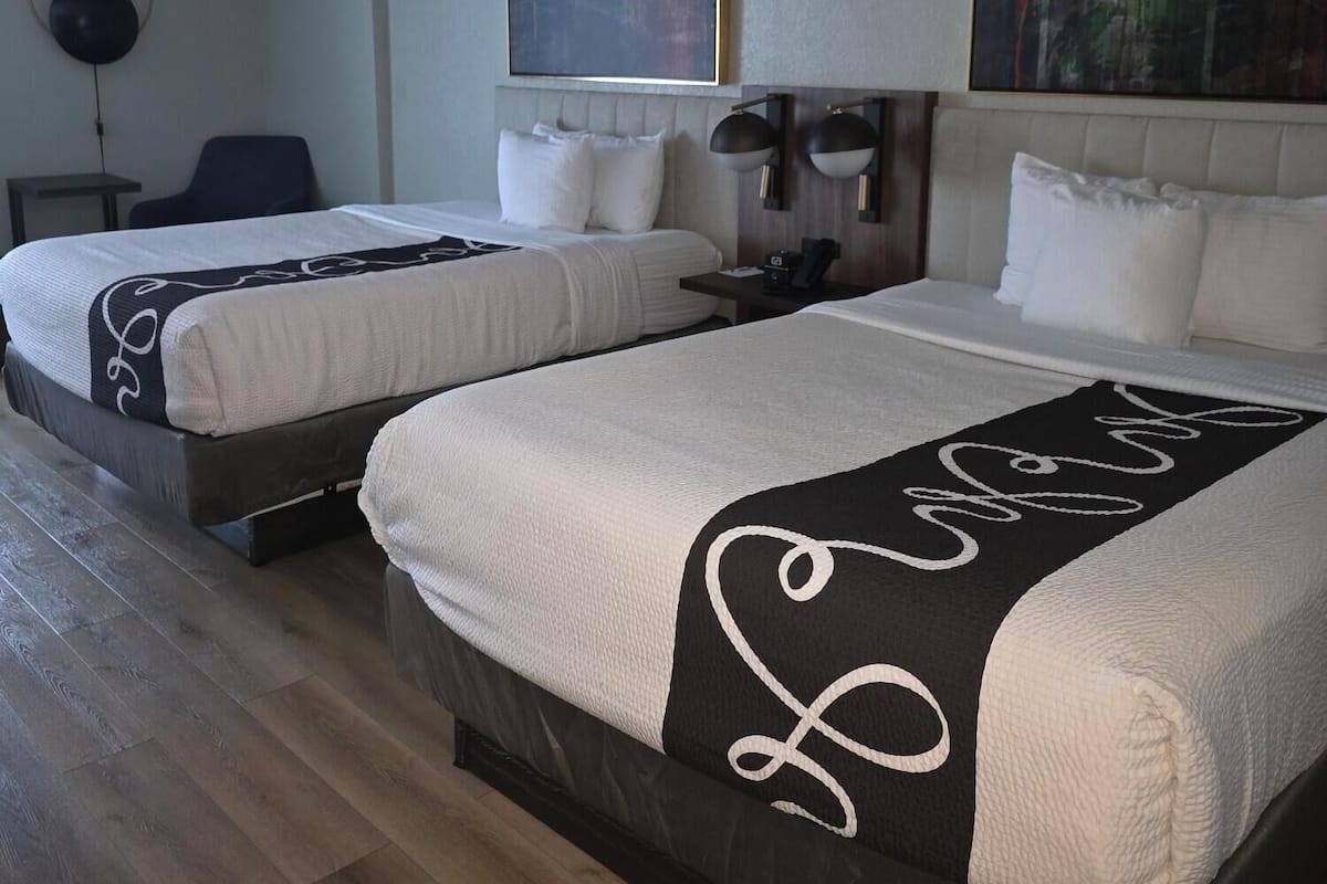Room, 2 Queen Beds, Non Smoking | Premium bedding, pillowtop beds, desk, laptop workspace